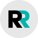 A green and black logo for the letter r.